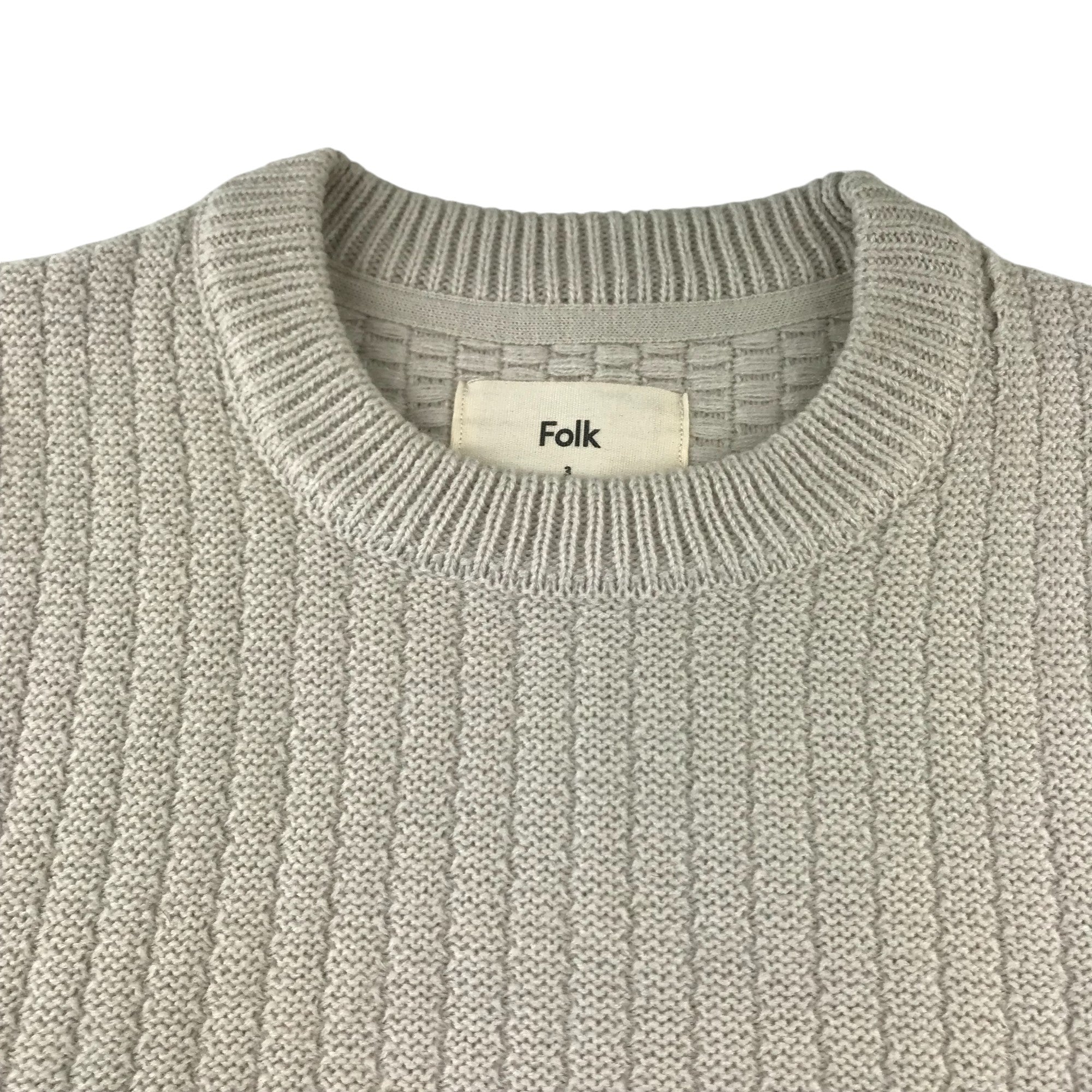 Folk Jumper Men s Medium Cream White Knitwear ApparelXchange CIC