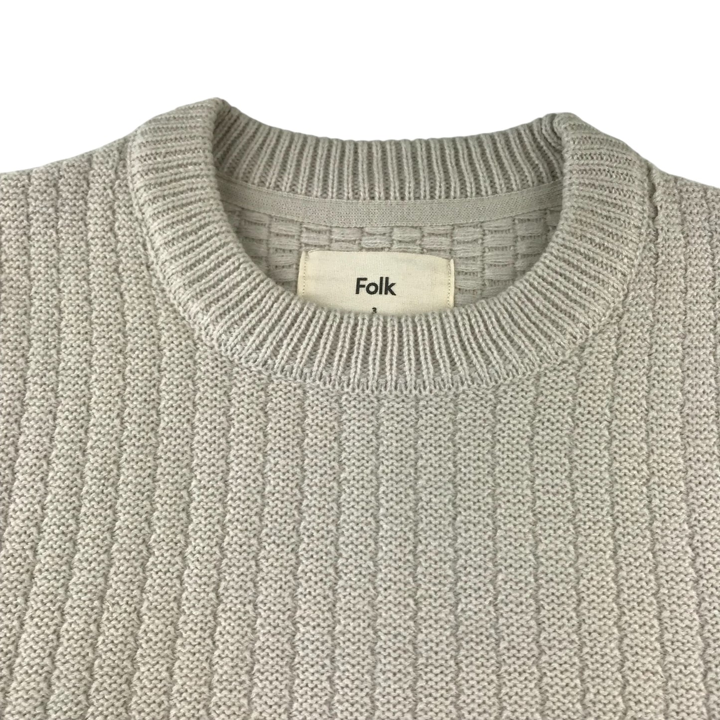 Folk Jumper Men's Medium Cream White Knitwear