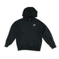 Nike hoodie 11-12 years black with white swoosh Nike logo cotton