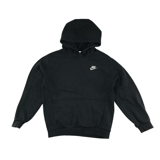 Nike hoodie 11-12 years black with white swoosh Nike logo cotton