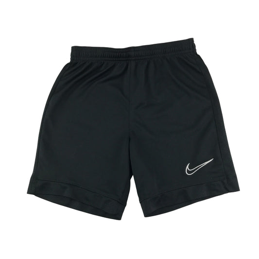 Nike sports short 8-9 years black with white swoosh logo