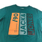 Jack & Jones t-shirt men's S green text logo design