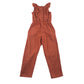 George jumpsuit 5-6 years rust orange front button up and lace detailing cotton
