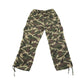 Bershka trouser women's M khaki green denim forest jungle camo cotton