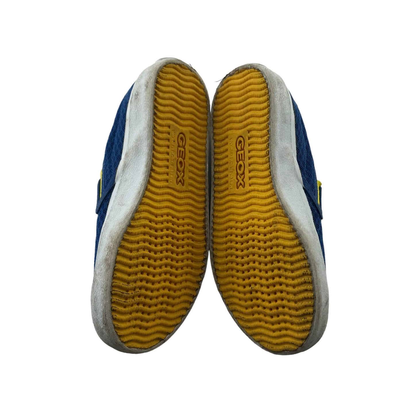 Geox Plimsolls Shoe Size 11.5 Junior Royal Blue with Yellow Detailing