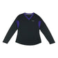 Asics Running Top Size Women's M Black and Purple Long Sleeve V-neck