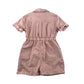 Matalan playsuit dress 9-10 years pink denim plain collared button up with shorts
