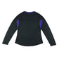 Asics Running Top Size Women's M Black and Purple Long Sleeve V-neck