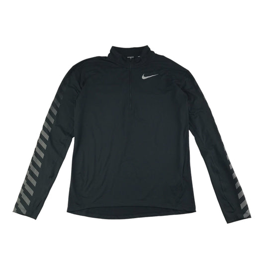 Nike Running Top Size Men's M Black Long Sleeve Half Zipper