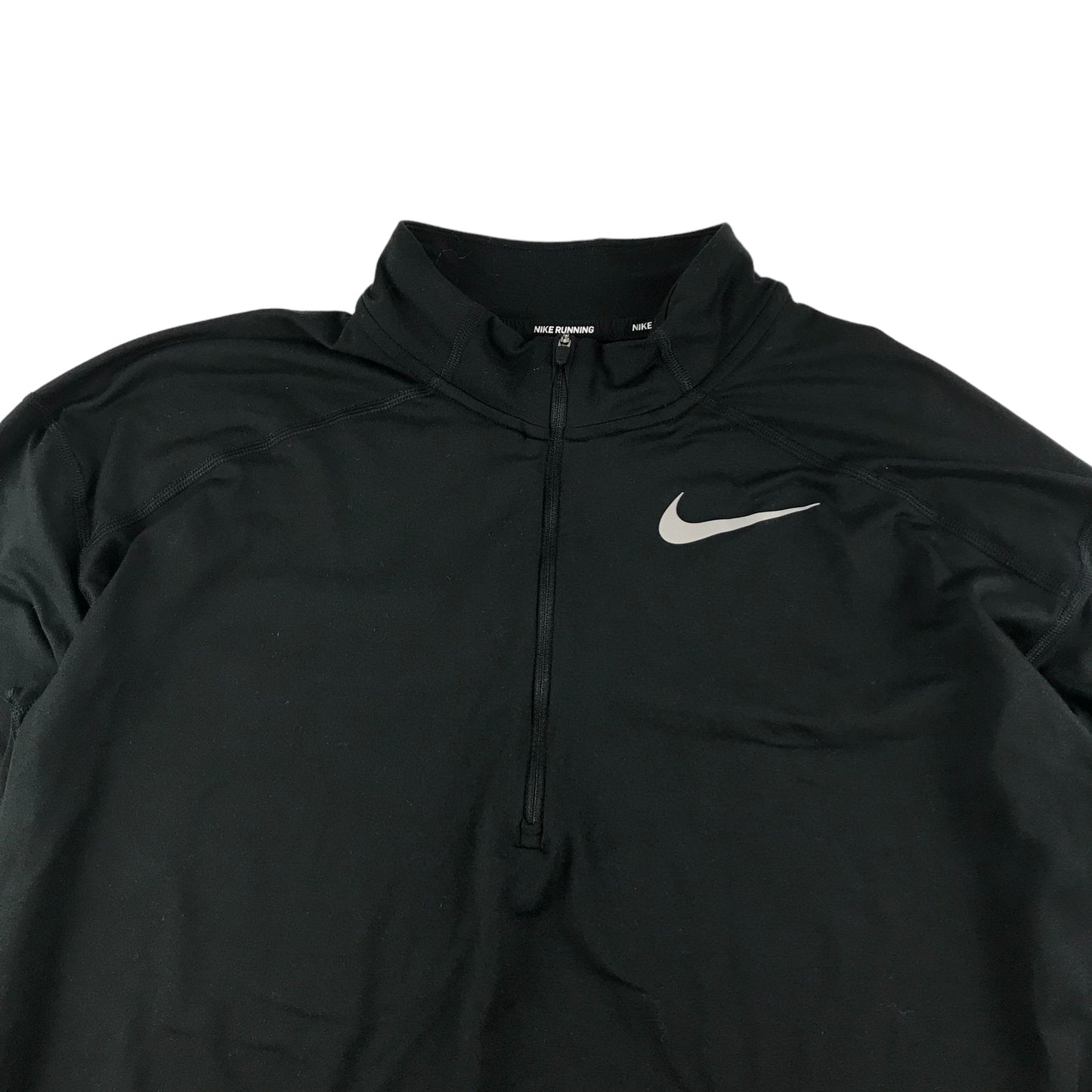 Nike Running Top Size Men's M Black Long Sleeve Half Zipper