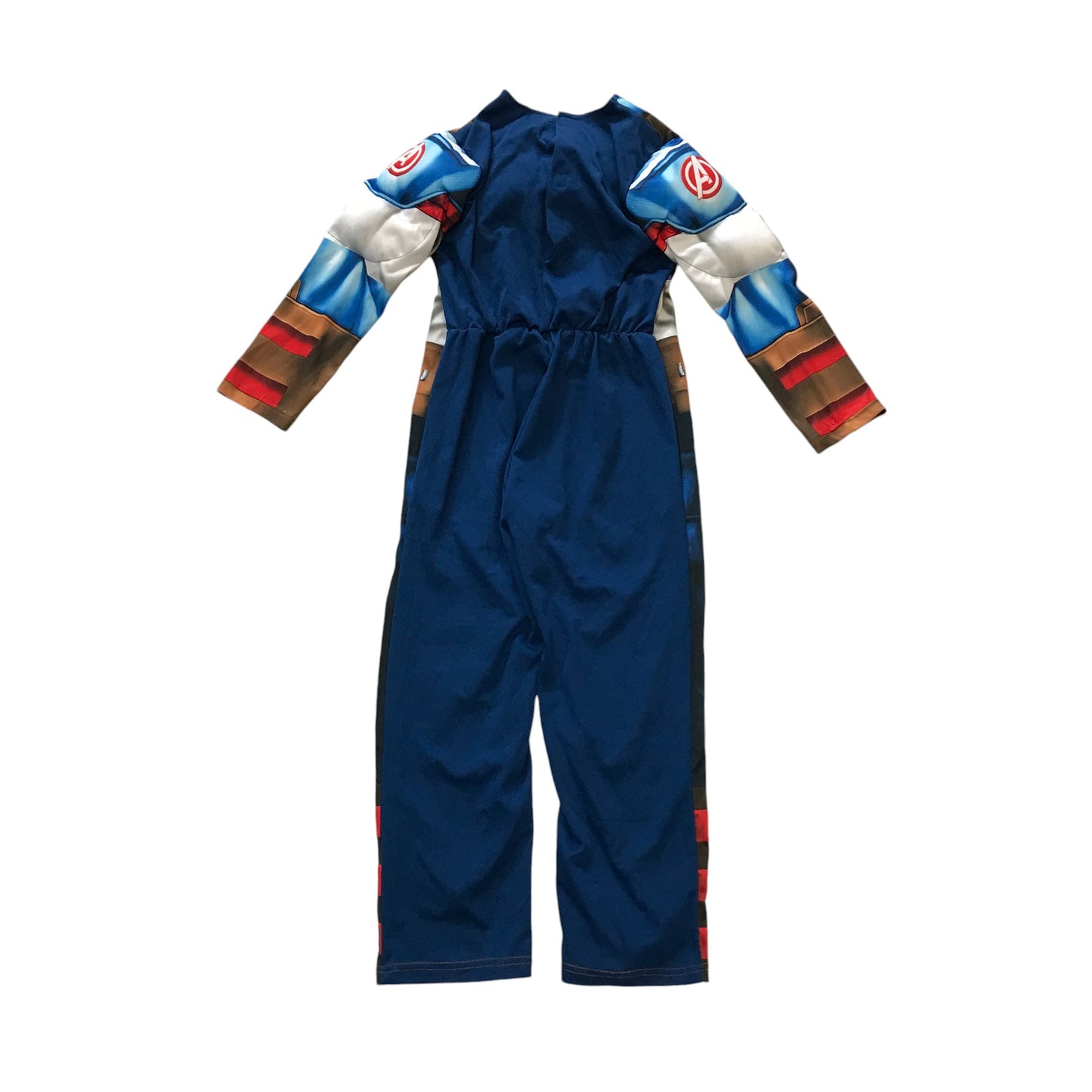 George Captain America Costume 7-8 years Blue onesie with headpiece and shield