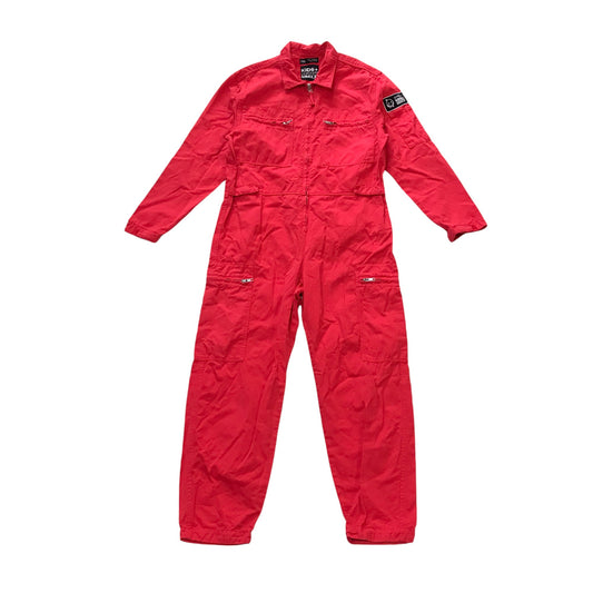 Zara boiler suit 13-14 years red onesie with zipper cotton