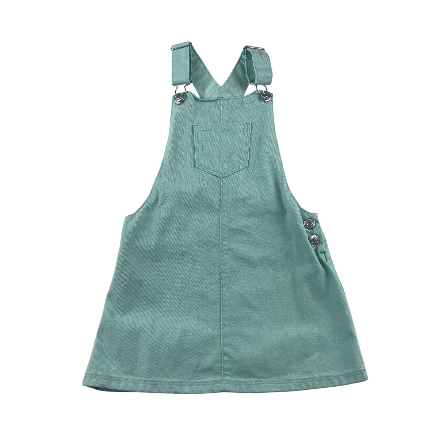 F&F dungaree shorts 5-6 years light blue denim cotton