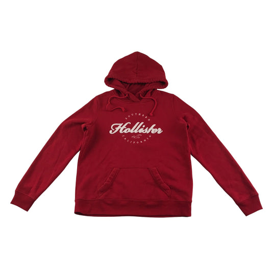 Hollister hoodie women's S red pull-over with large logo