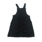 Tu dungaree dress 4-5 years black with embroidered roses