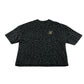 Sik Silk T-shirt women's size 4 grey and black animal print with logo
