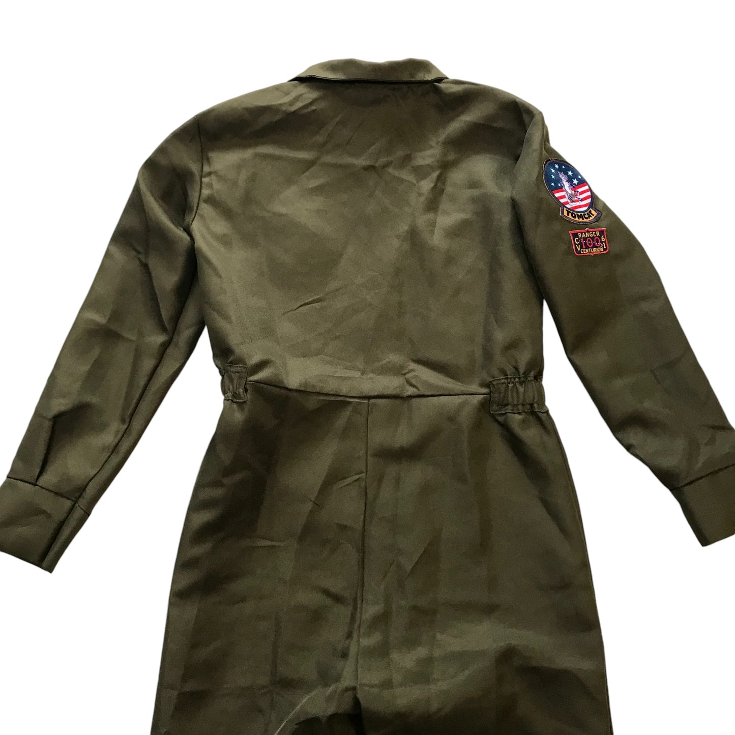 Top Gun costume 10-12 years khaki onesie pilot Pete Maverick Mitchell