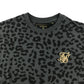 Sik Silk T-shirt women's size 4 grey and black animal print with logo