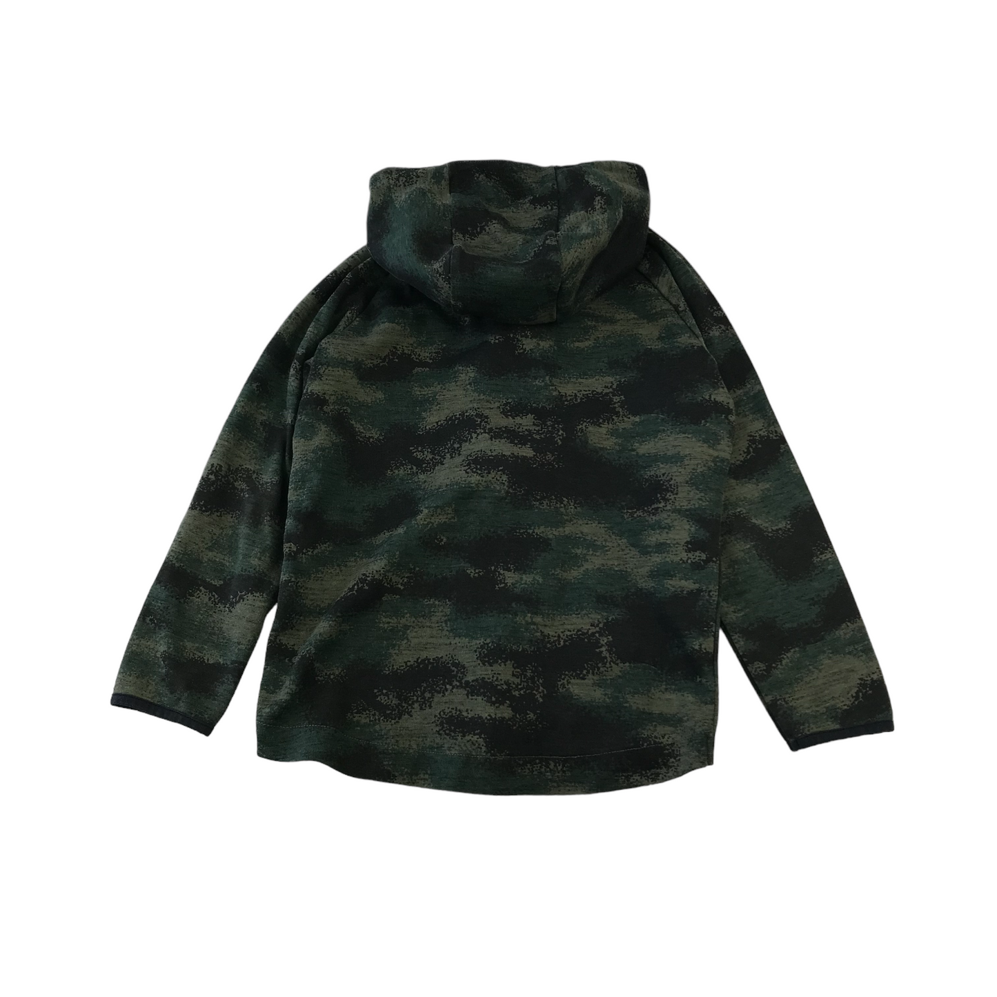 F&F Hoodie Age 9 Green Full Zipper Camo