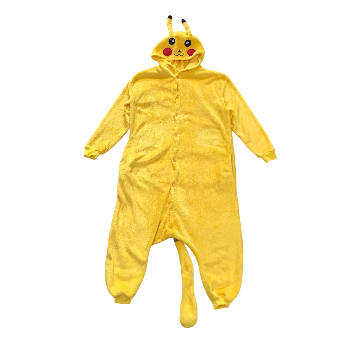 Pikachu costume years 10-12 years yellow onesie with buttons