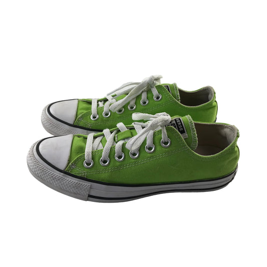 Converse Trainers Shoe Size 4.5 Lime Green All Star Chuck Taylor Low Top
