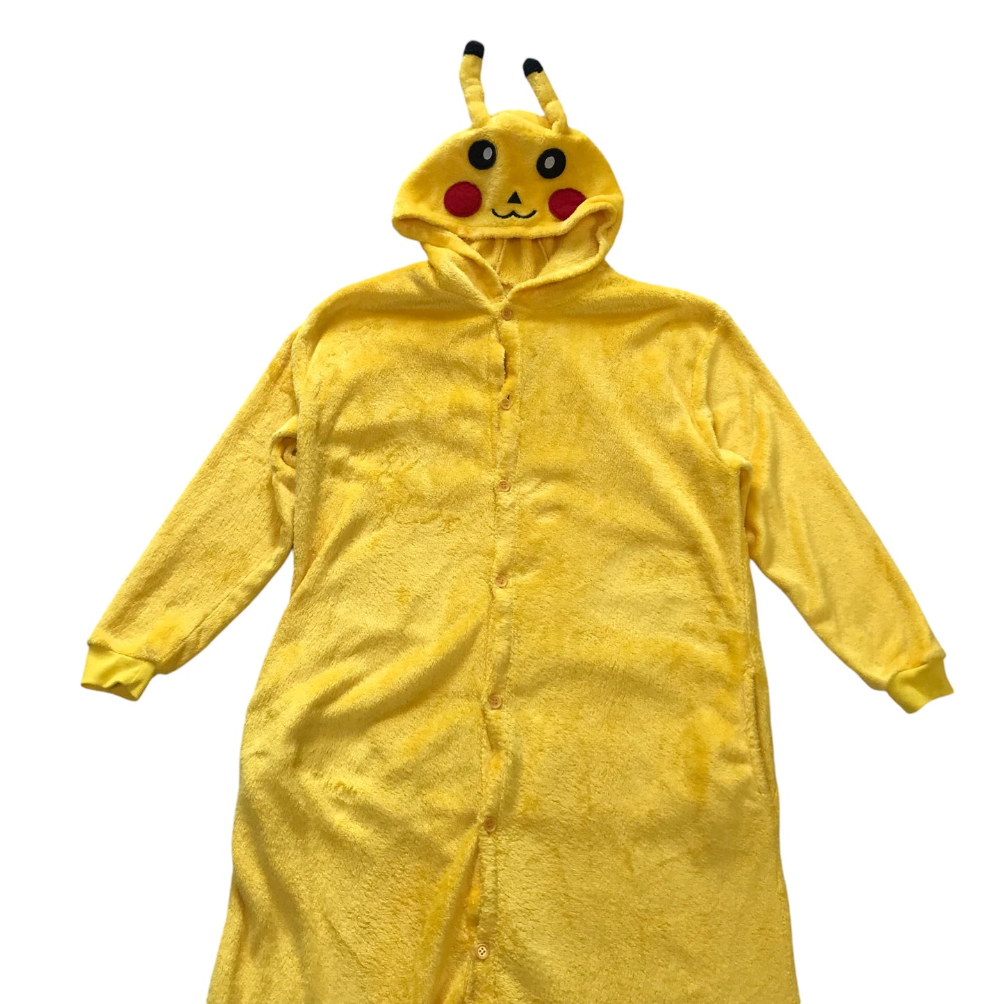 Pikachu costume years 10-12 years yellow onesie with buttons