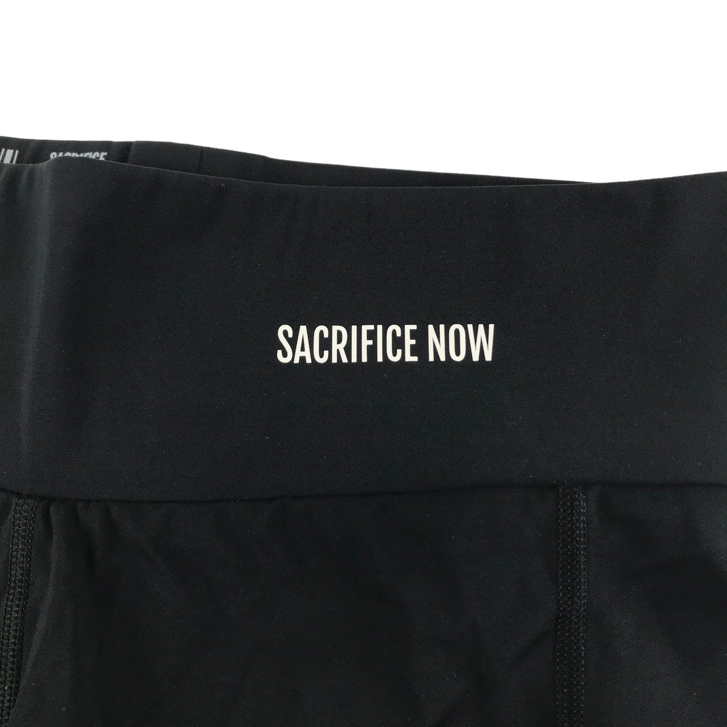 Sacrifice Now Sport Shorts Size Women's L Black Cycling Style Compression with Pockets