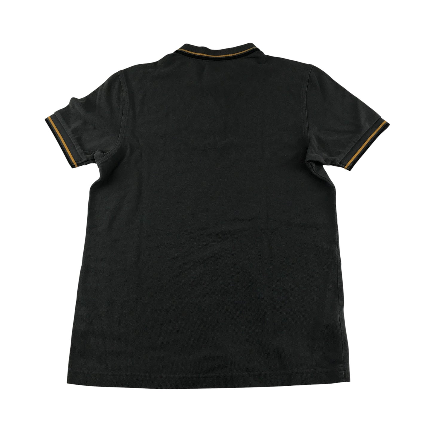 Fred Perry Polo Shirt Men's S Grey with Orange and Black Detailing Embroidered Logo Cotton