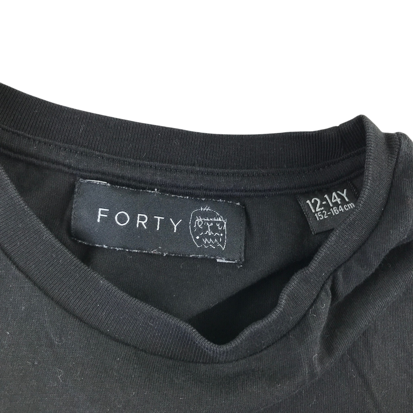 Forty Clothing 12-14 years black t-shirt