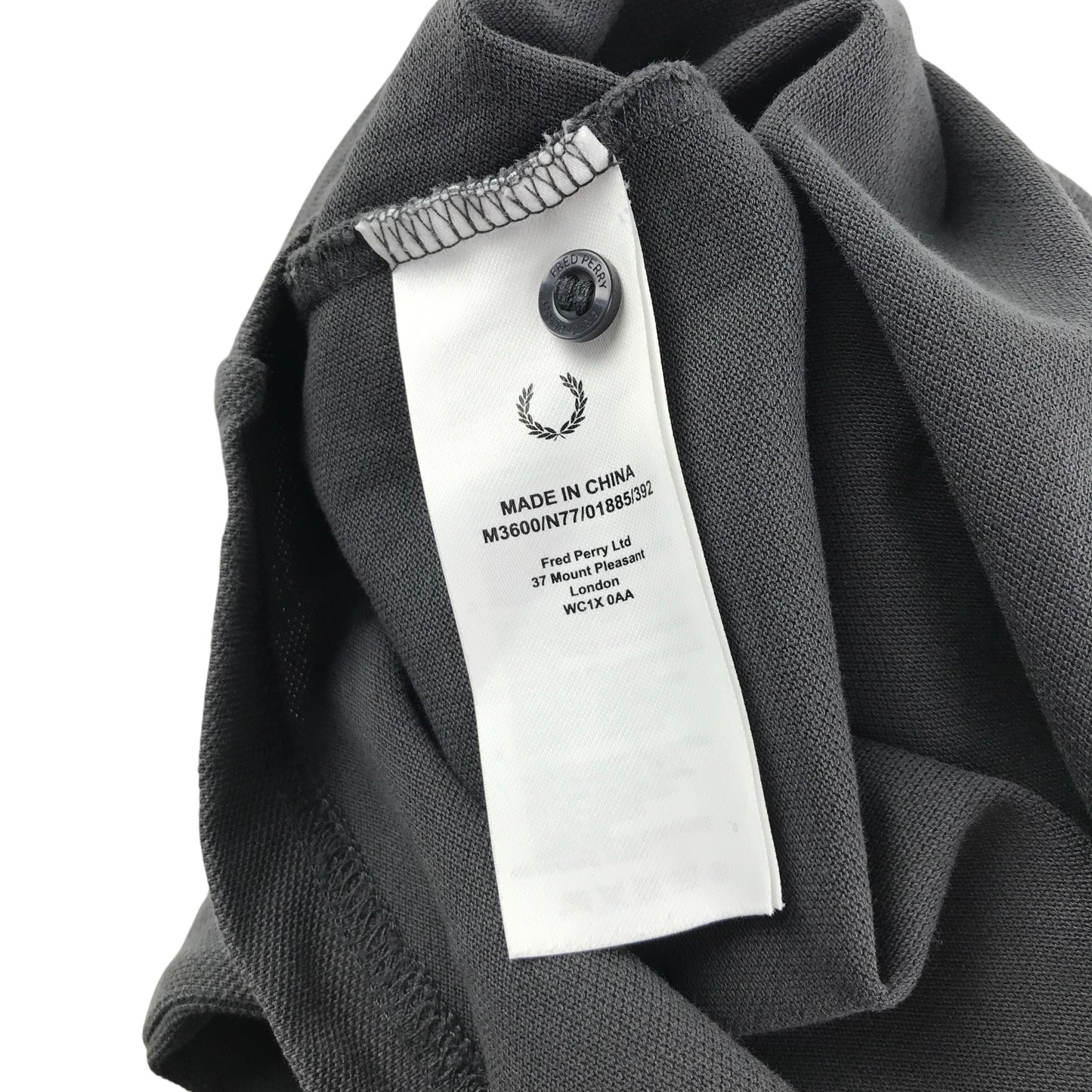 Fred Perry Polo Shirt Men's S Grey with Orange and Black Detailing Embroidered Logo Cotton