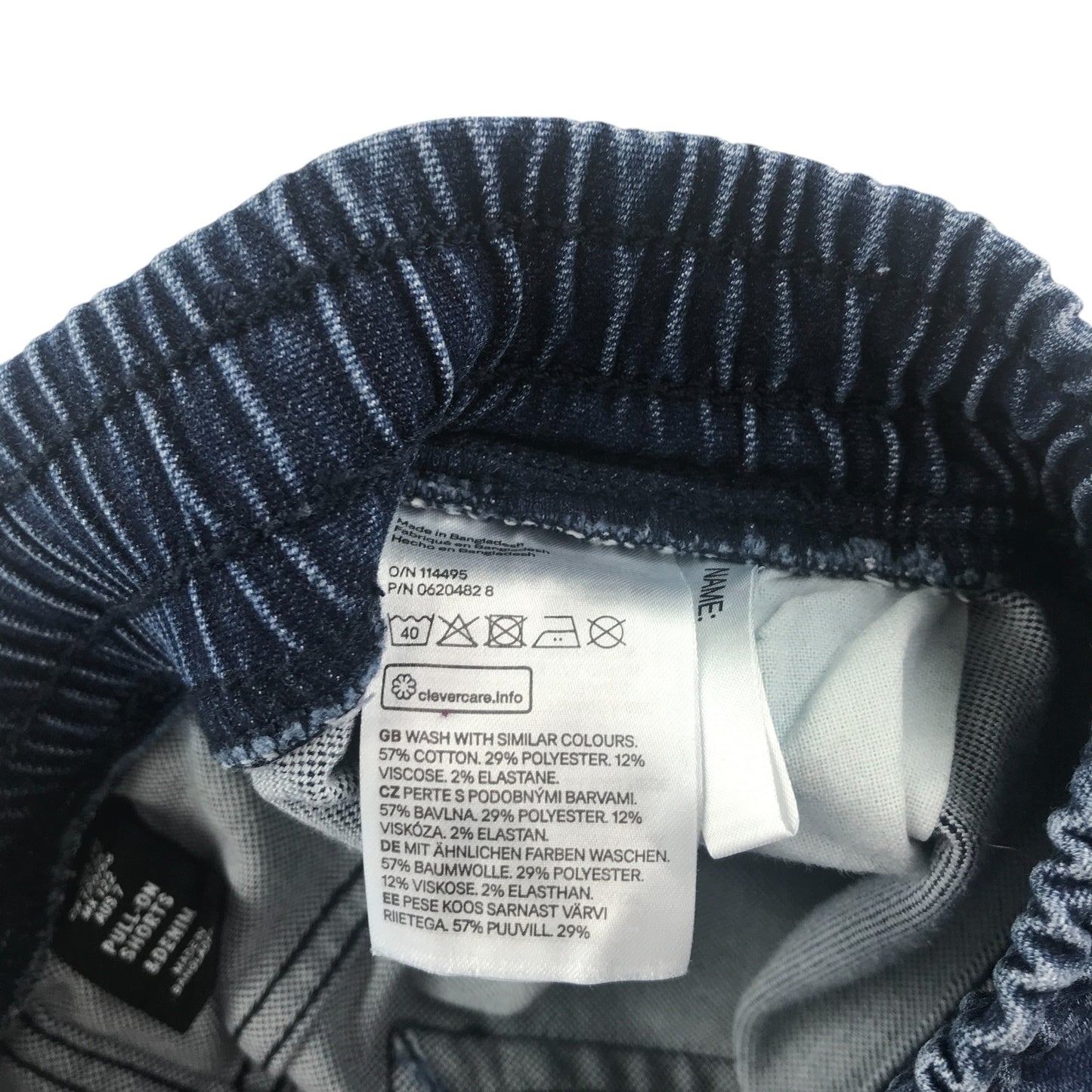 H&M shorts 6-7 years blue denim pull on with elasticated waist