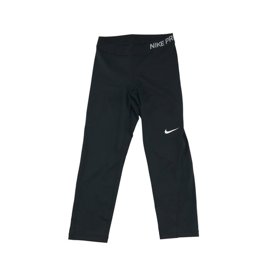 Nike Pro Sport Leggings Women's S Black with White Logo