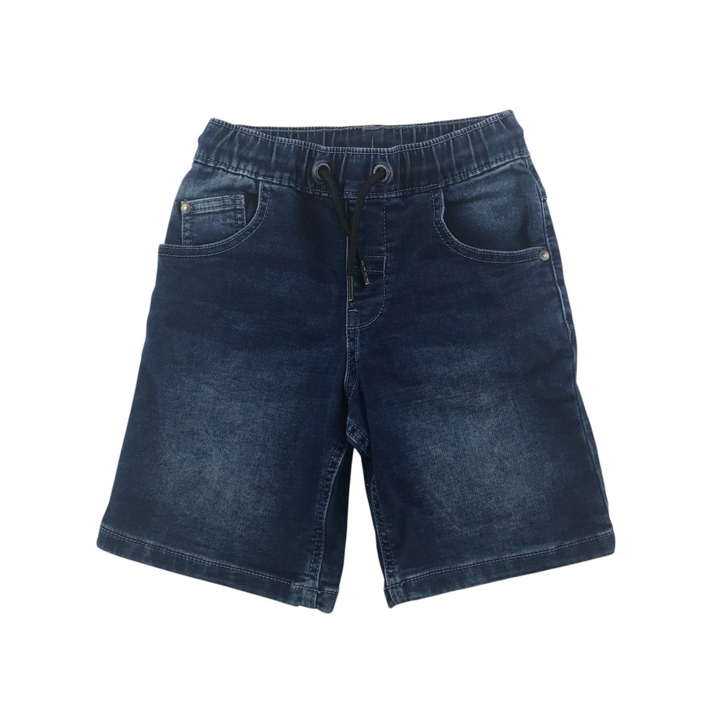 George shorts 7-8 years blue denim pull on with elasticated waist