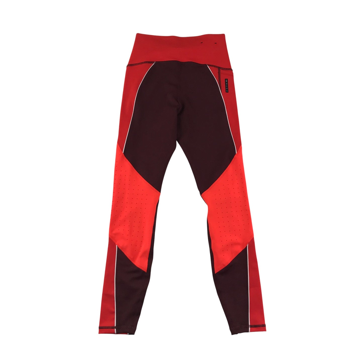 Under Armour Sport Leggings Women's XS  Burgundy and Orange Compression Rush