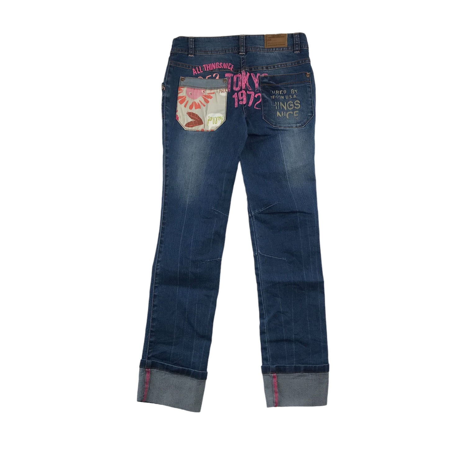 Next jeans 10 years blue straight fit embroidered and print detailing