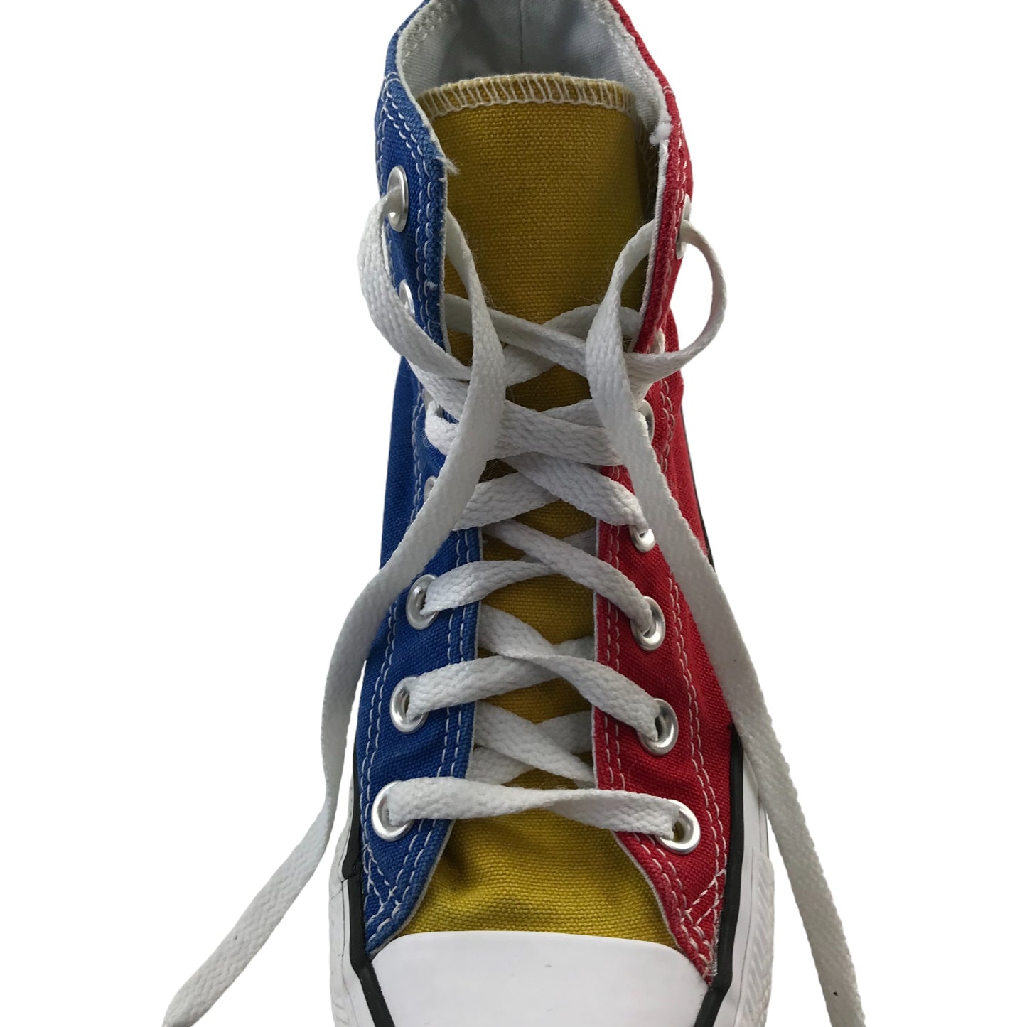 Converse Trainers Shoe Size 3 Blue Yellow and Red Panelled All Star Chuck Taylor High Top