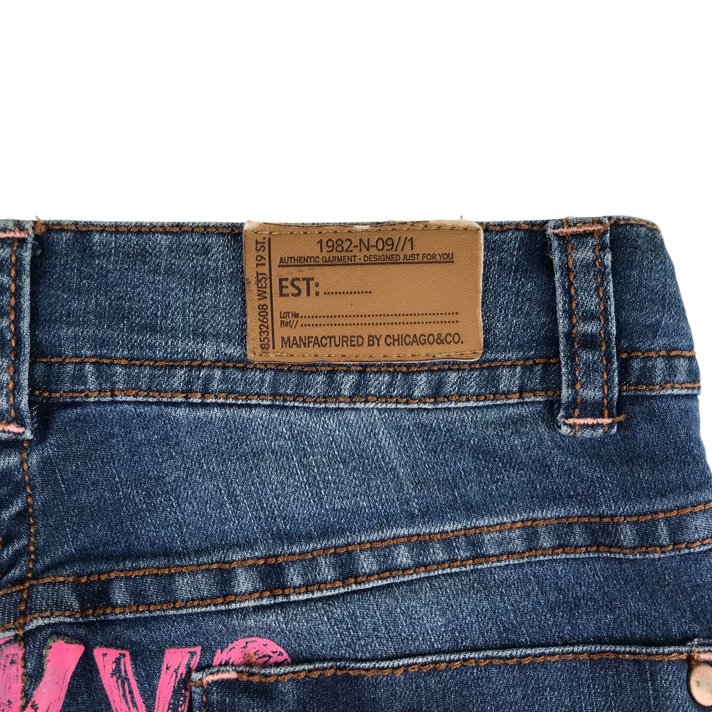 Next jeans 10 years blue straight fit embroidered and print detailing