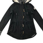 Hollister Coat Jacket Women's M Black Fluffy Interior