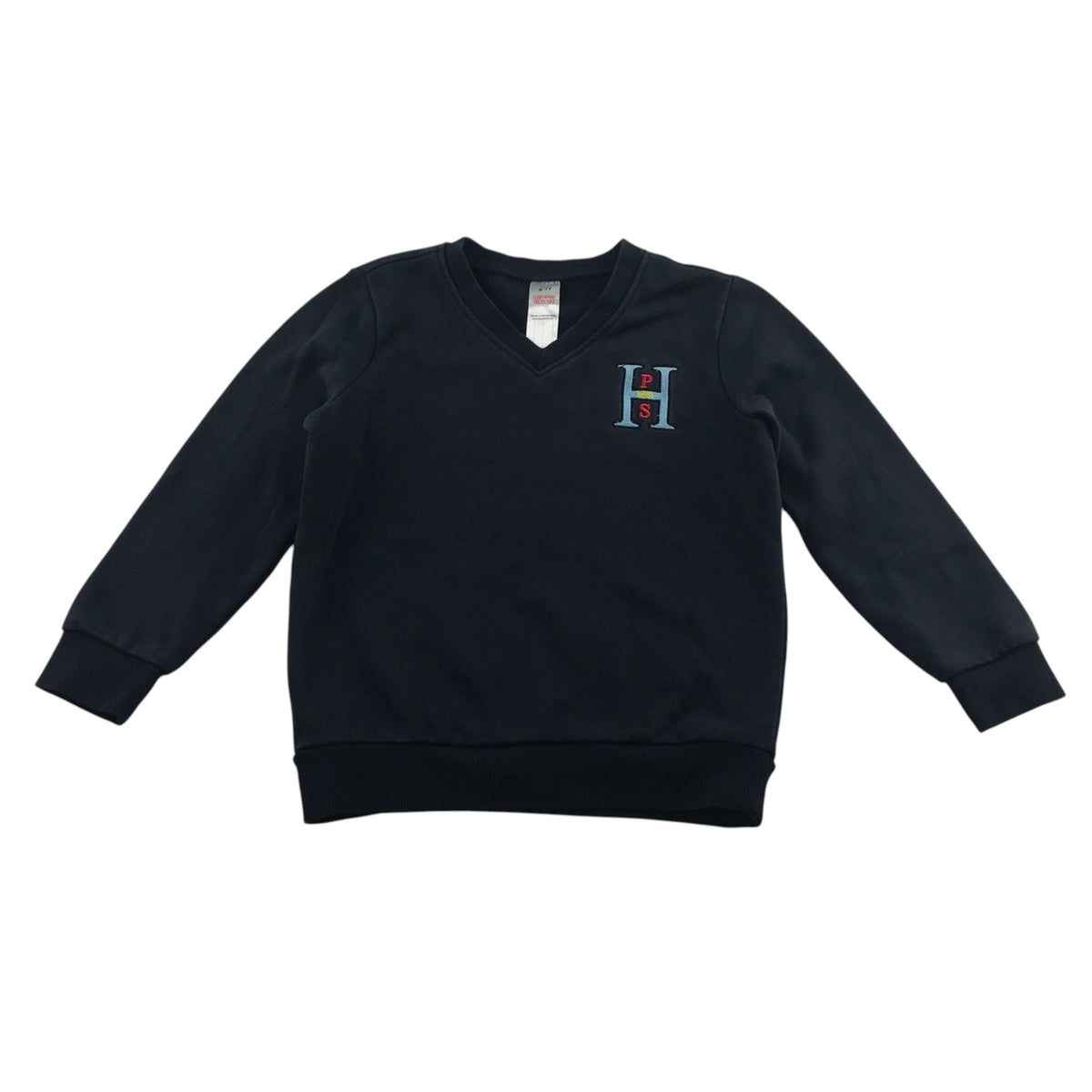 Hallside Primary navy jersey school v-neck sweatshirt