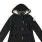 Hollister Coat Jacket Women's M Black Fluffy Interior