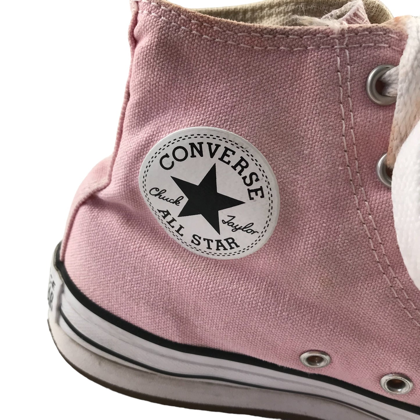 Converse Trainers Shoe Size 3 Light Pink Chunky Heel All Star Chuck Taylor High Tops