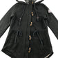Hollister Coat Jacket Women's M Black Fluffy Interior