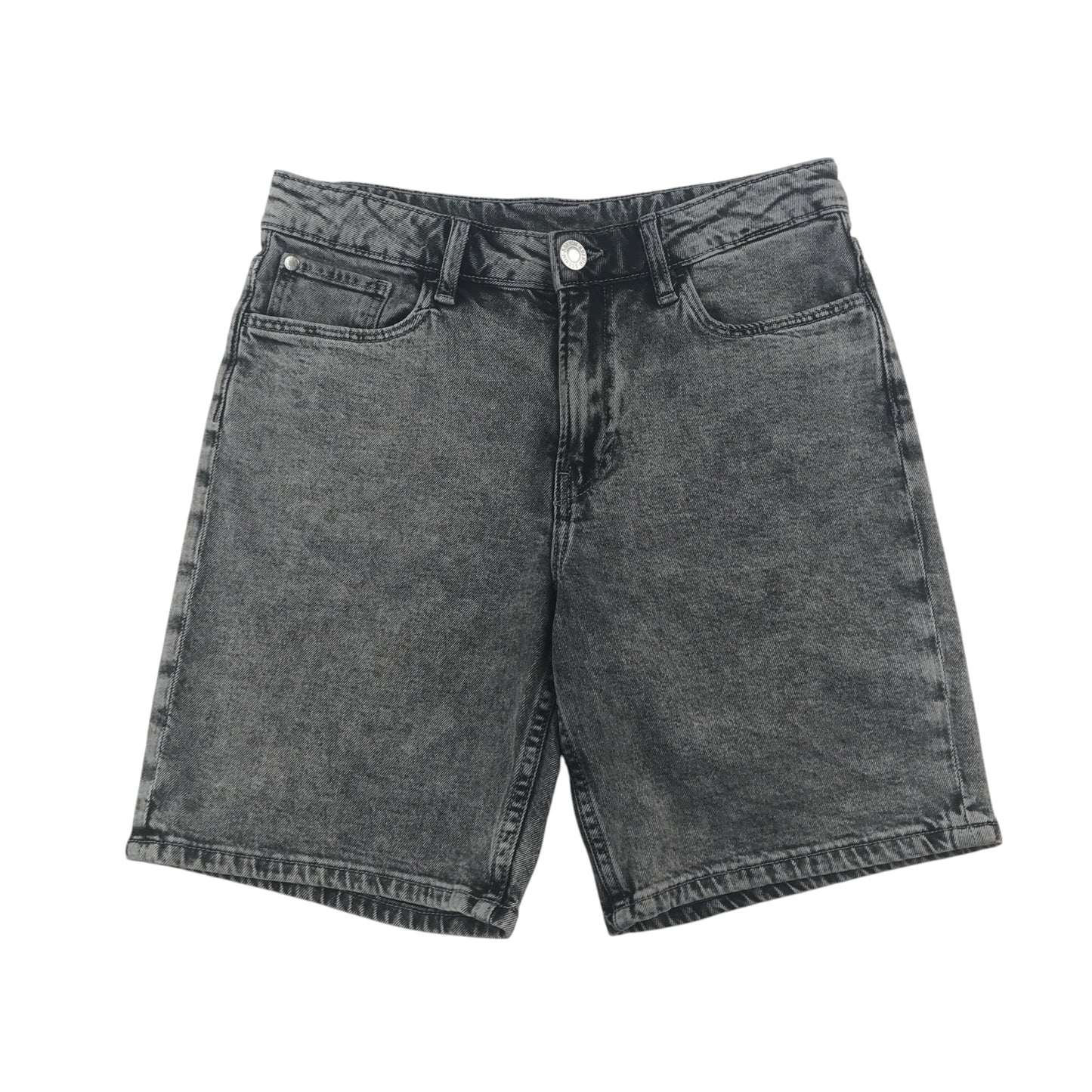 H&M shorts 12-13 years grey denim pull on with adjustable waist