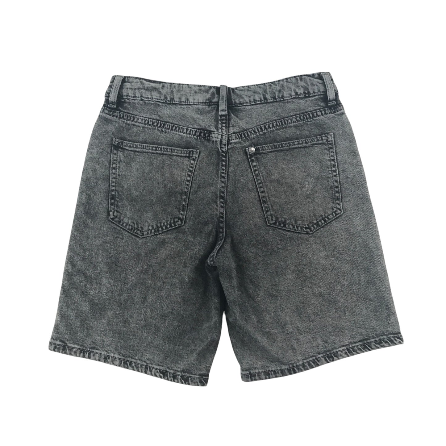 H&M shorts 12-13 years grey denim pull on with adjustable waist