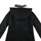 Hollister Coat Jacket Women's M Black Fluffy Interior