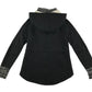Hollister Coat Jacket Women's M Black Fluffy Interior