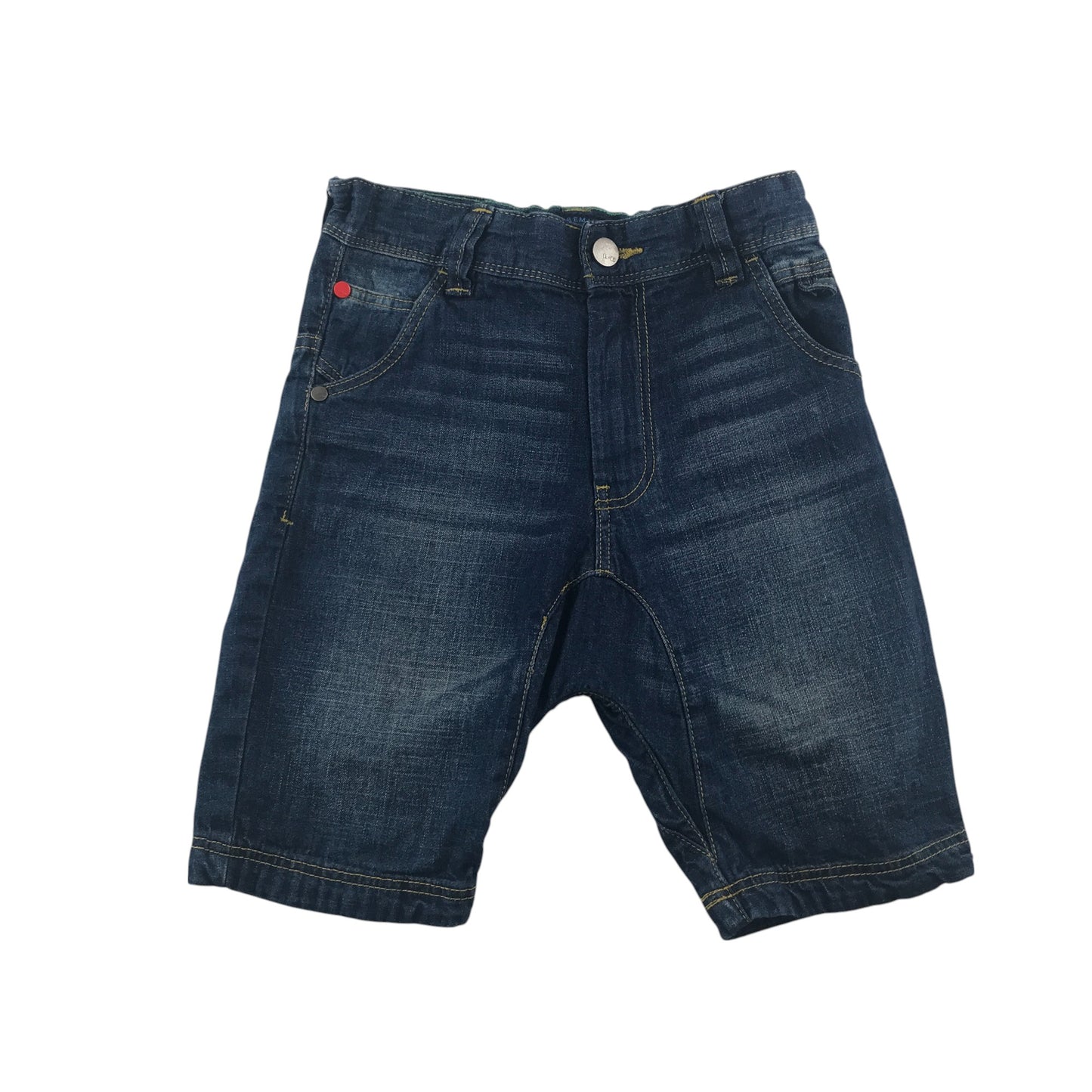 Next shorts 5-6 years blue denim pull on with adjustable waist cotton
