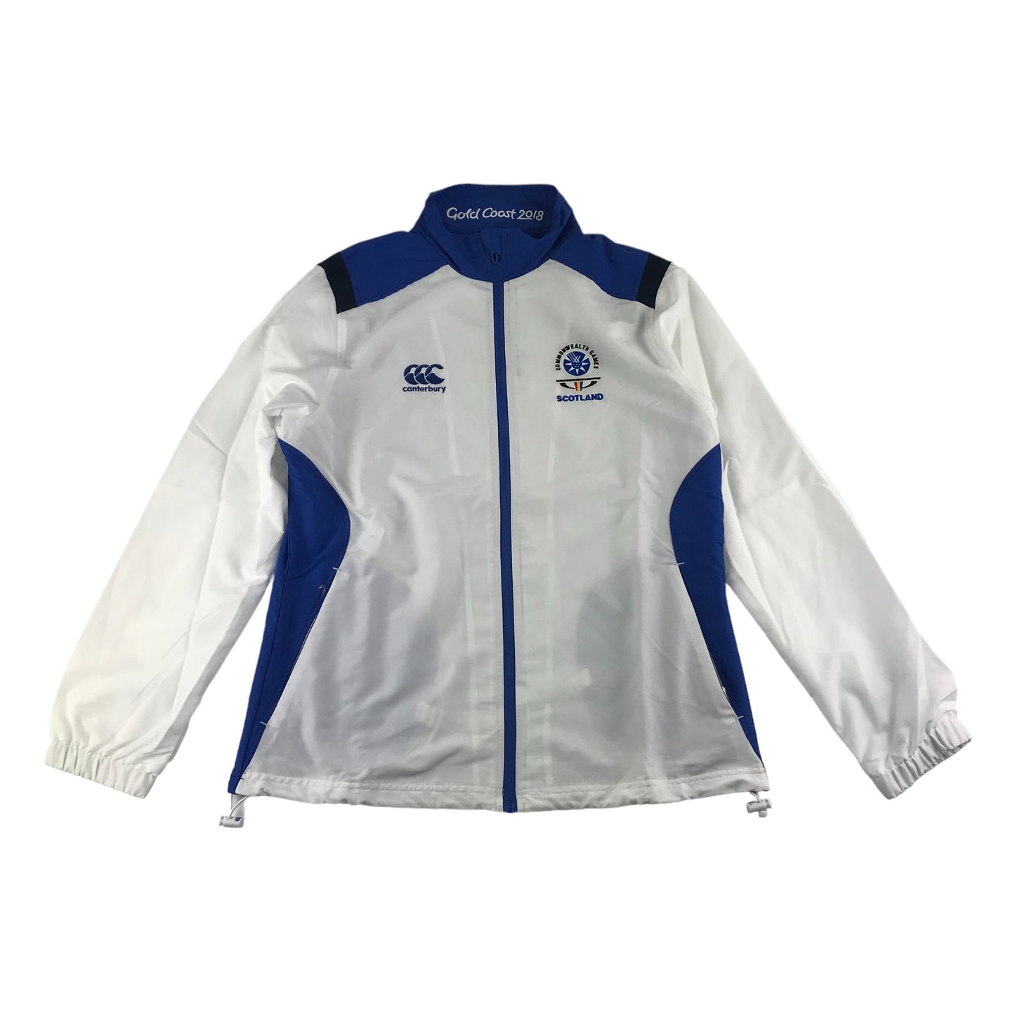 Canterbury Sport Jacket Size 14 Blue and White Scotland Commonwealth Games Gold Coast 2018