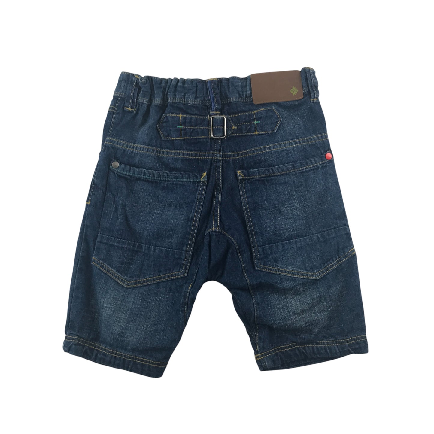 Next shorts 5-6 years blue denim pull on with adjustable waist cotton