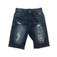 Next shorts 8-9 years blue ripped denim pull on with adjustable waist